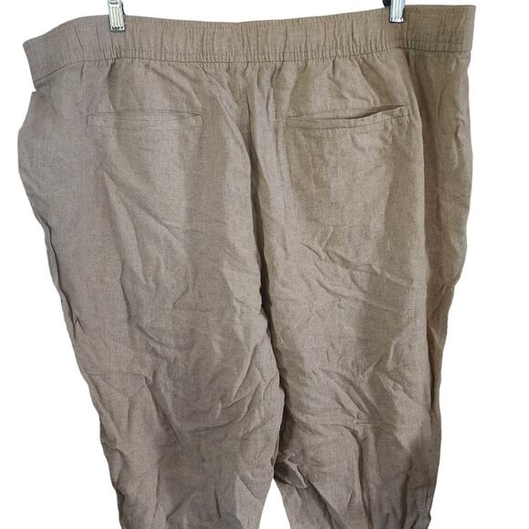 Old Navy Women's High-Waisted Cropped Linen-Blend Tapered Pants Plus Size 4X - Picture 5 of 7